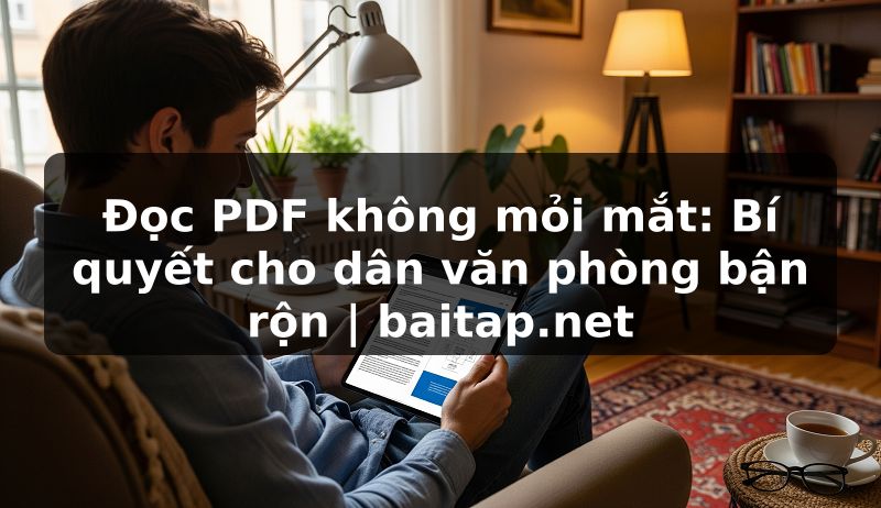 Đọc PDF không mỏi mắt: Bí quyết cho dân văn phòng bận rộn | baitap.net