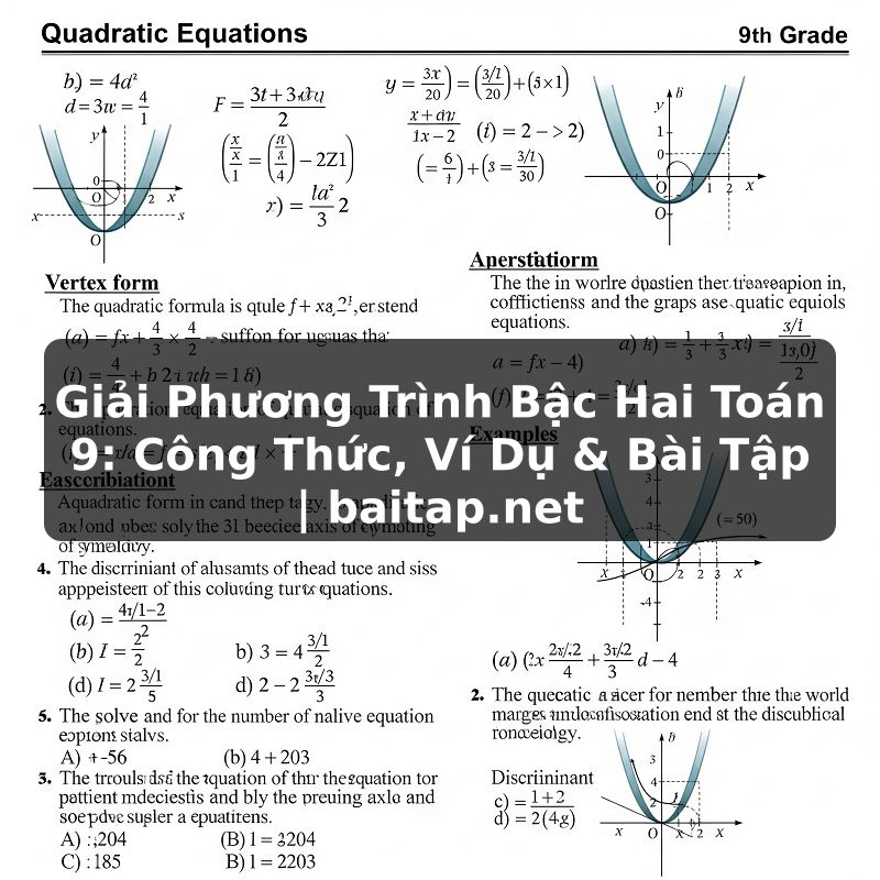 Giải Phương Trình Bậc Hai Toán 9: Công Thức, Ví Dụ & Bài Tập | baitap.net
