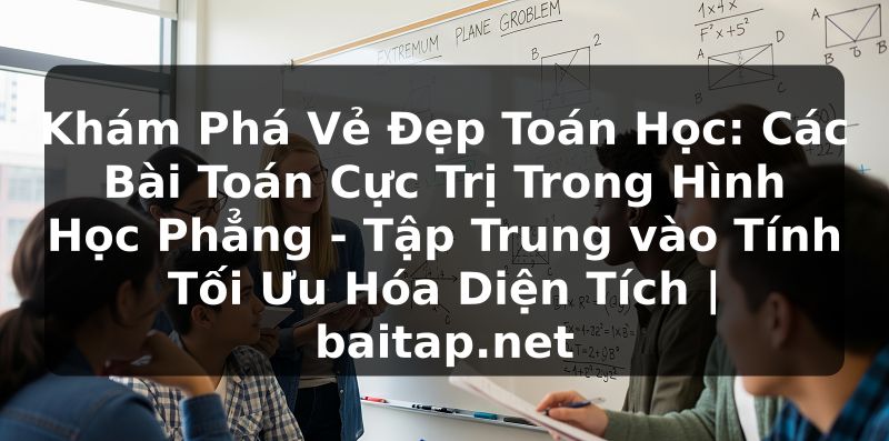 Khám Phá Vẻ Đẹp Toán Học: Các Bài Toán Cực Trị Trong Hình Học Phẳng - Tập Trung vào Tính Tối Ưu Hóa Diện Tích | baitap.net