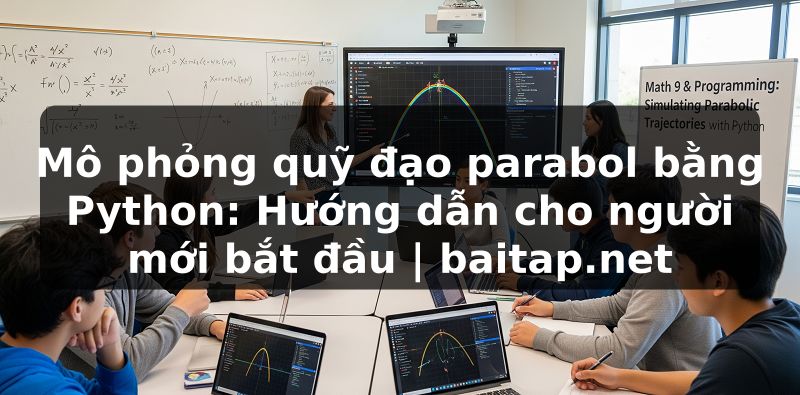 Mô phỏng quỹ đạo parabol bằng Python: Hướng dẫn cho người mới bắt đầu | baitap.net