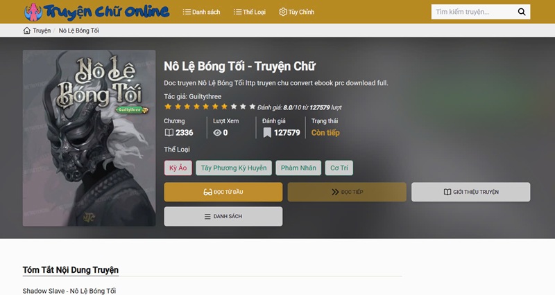 Khám Phá Truyện Nô Lệ Bóng Tối: Kỳ Huyễn Sinh Tồn Đỉnh Cao Trên Web Truyện Chữ Online