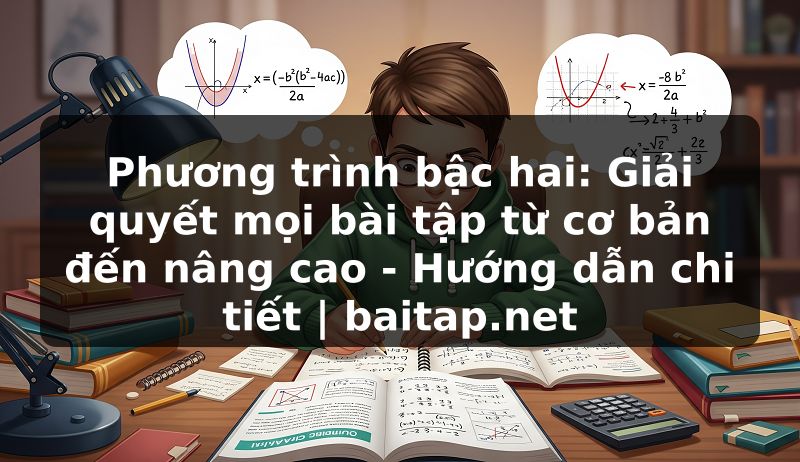Phương trình bậc hai: Giải quyết mọi bài tập từ cơ bản đến nâng cao - Hướng dẫn chi tiết | baitap.net