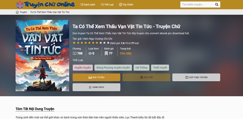 Web truyện chữ: Truyện Ta Có Thể Xem Thấu Vạn Vật Tin Tức - Dị Năng Thấu Thị và Hành Trình Sinh Tồn