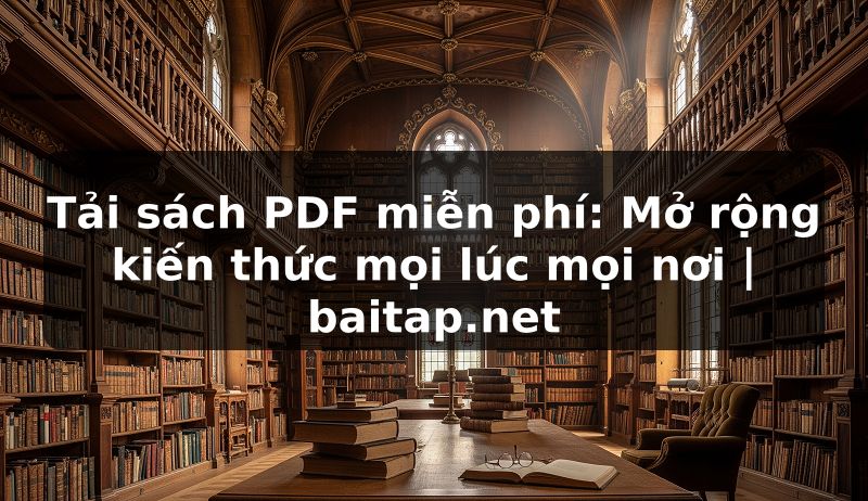 Tải sách PDF miễn phí: Mở rộng kiến thức mọi lúc mọi nơi | baitap.net