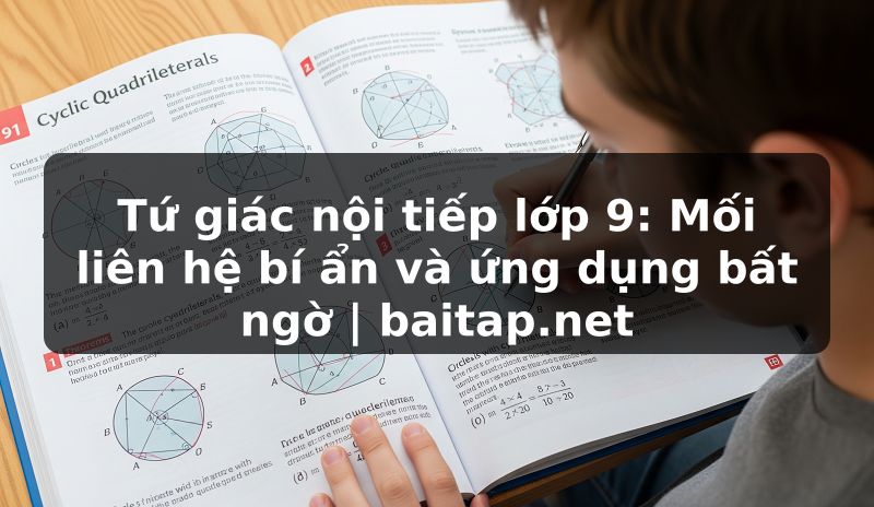 Tứ giác nội tiếp lớp 9: Mối liên hệ bí ẩn và ứng dụng bất ngờ | baitap.net